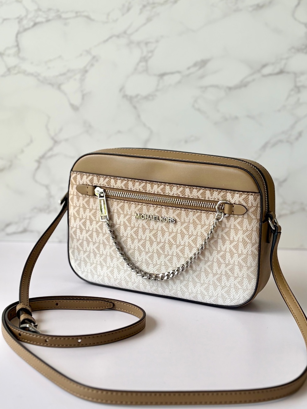 Michael Kors Jet Set Large Ombré Signature Logo Crossbody Body